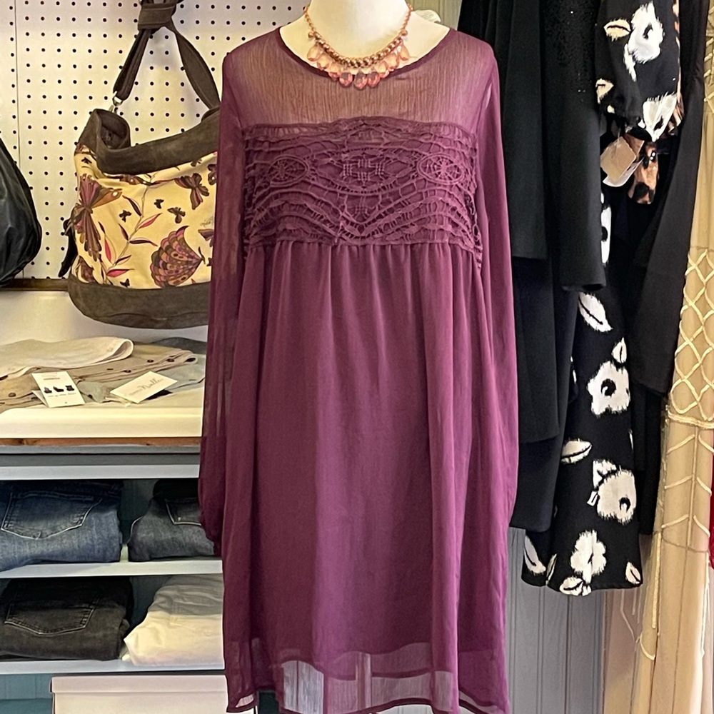 Cute little wine colored dress.